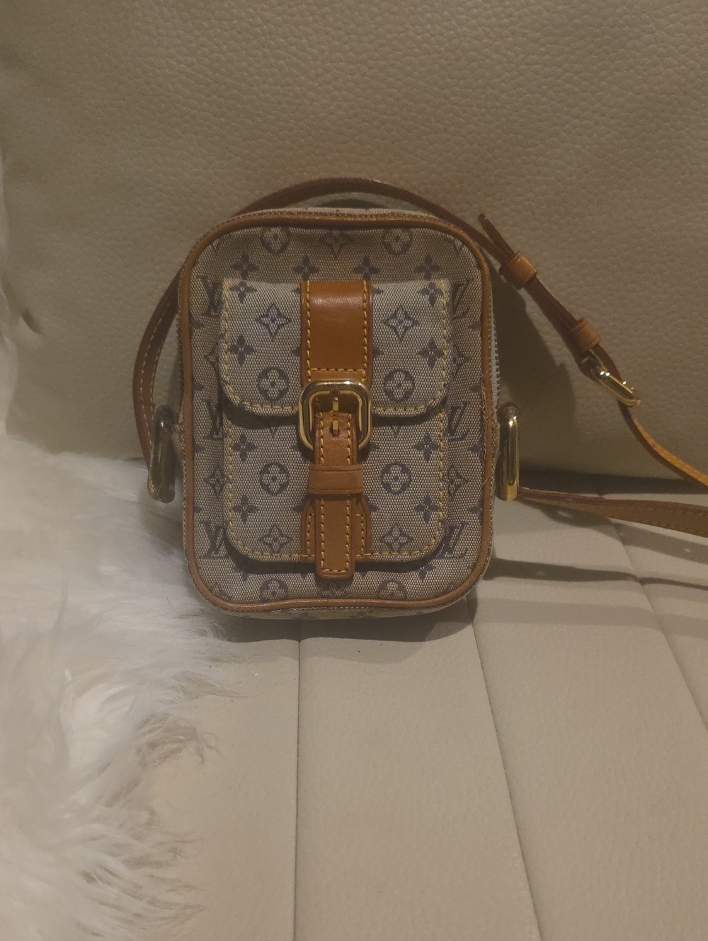 Louis Vuitton Mini Monogram Crossbody in Brown and Cream
